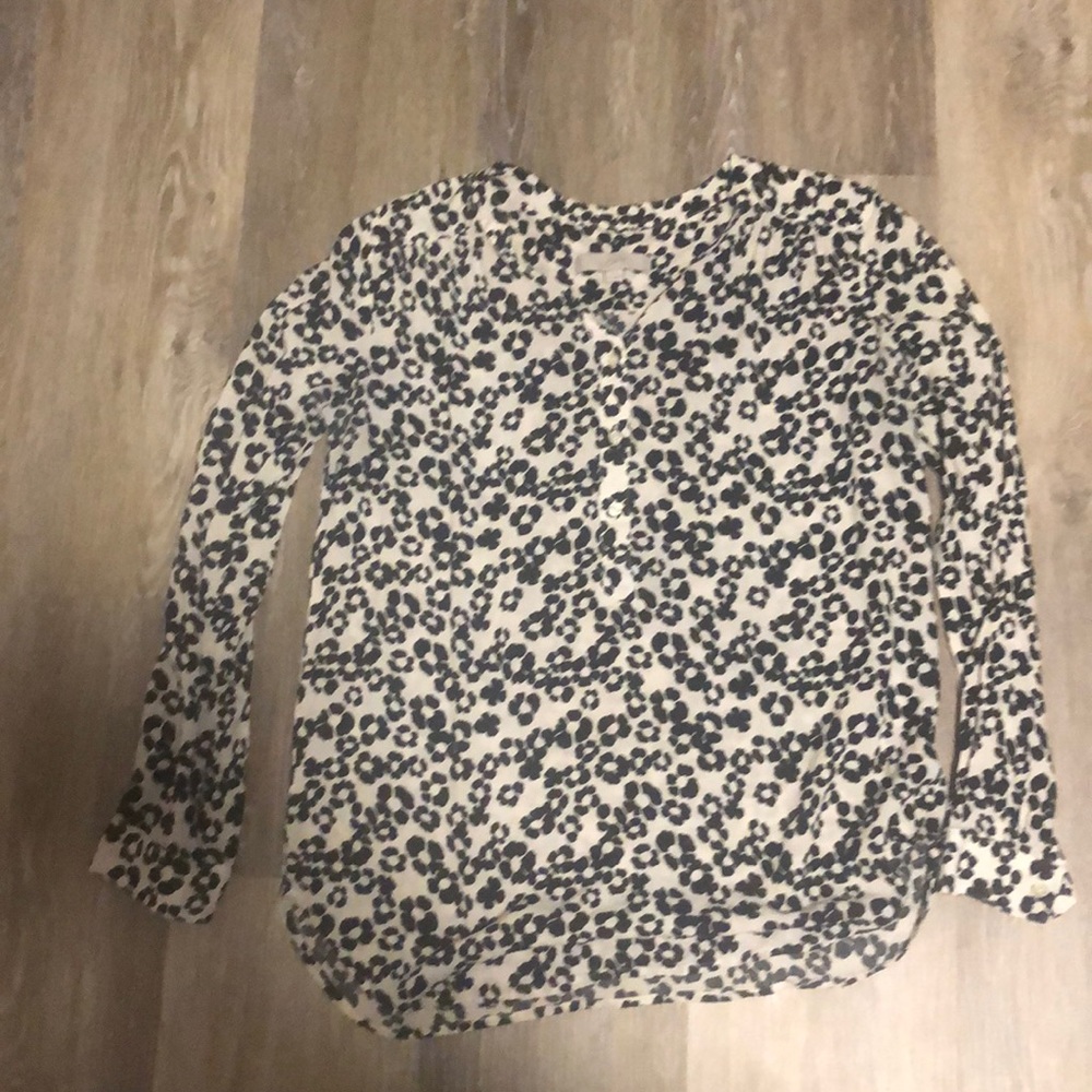Ann Taylor - Loft | Long Sleeve Work Shirt- Flower